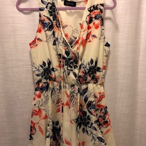 Floral printed romper